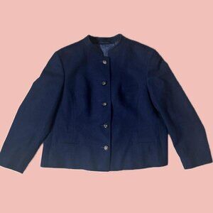 Vintage Londenfrey Pure Virgin Wool Jacket – Navy Blue Austrian Military Style